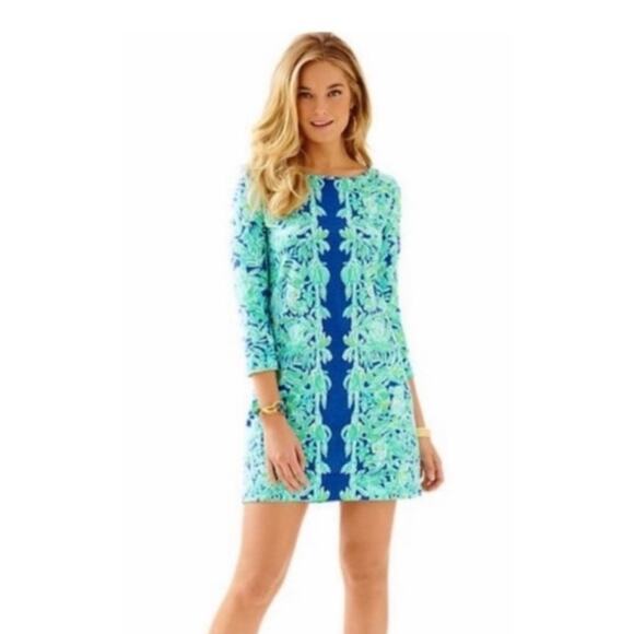 Lilly Pulitzer Marlowe Mini Shift Dress Koala of the Wild Poolside Blue XS - Picture 8 of 12